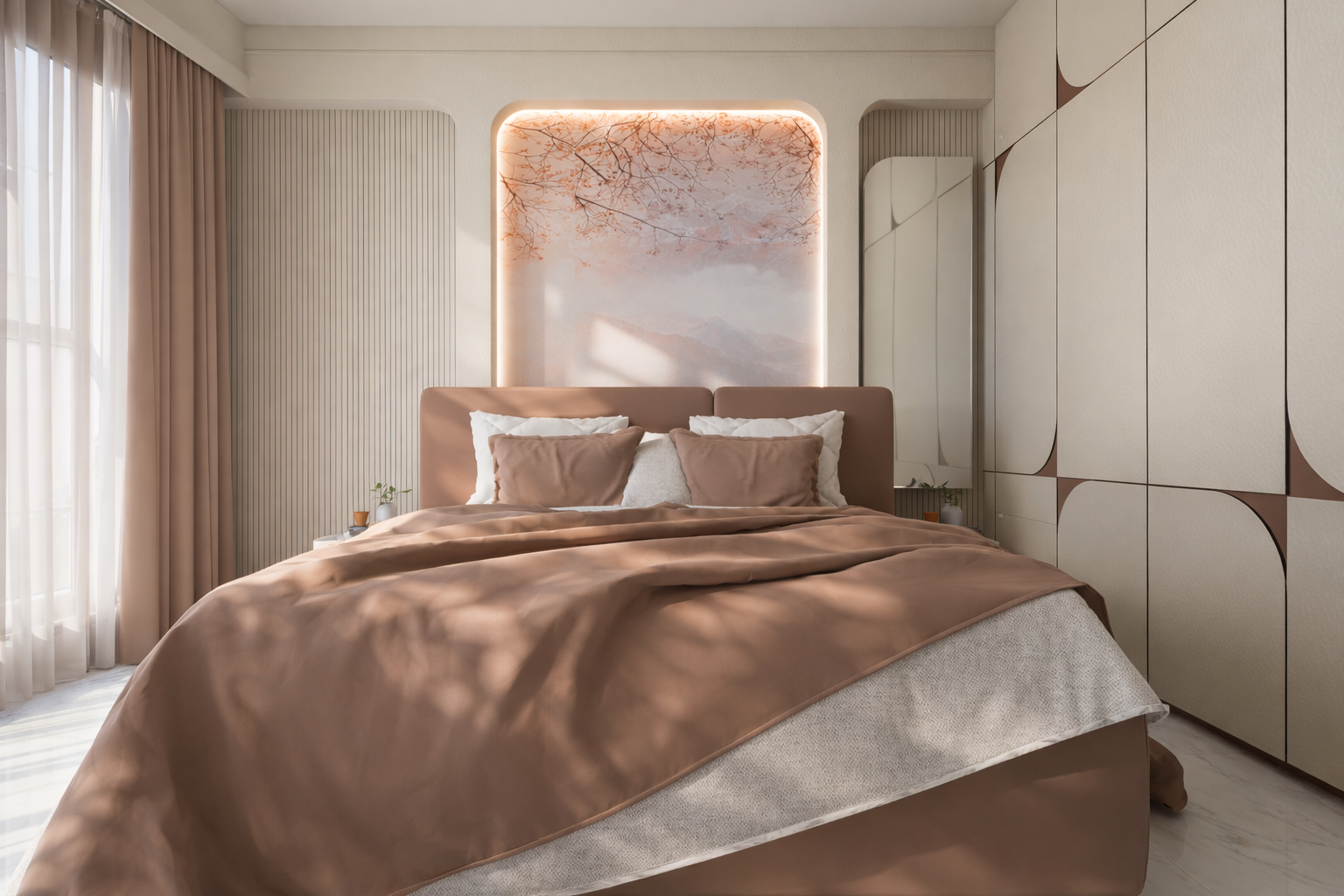 Residential bedroom interior